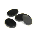 Gemstone Flat Back Flat Top Straight Side Stone - Oval 14x10MM BLACK ONYX