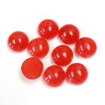 Gemstone Flat Back Cabochon - Round 09MM QUARTZ DYED #44 RED