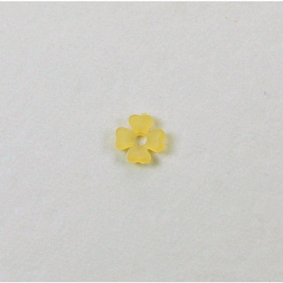 Plastic Flower with Center Hole - 06MM MATTE TOPAZ