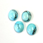 Gemstone Cabochon - Oval 12x10MM HOWLITE DYED CHINESE TURQ