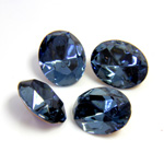 Swarovski Crystal Foiled Point Back Tin Table Cut (TTC) Fancy Stone - Oval 10x8MM MONTANA
