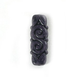Plastic Engraved Bead - Flat Rectangle 30x11MM INDOCHINE NAVY