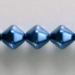 Czech Glass Pearl Bead - Hex/Lantern 12MM NAVY 70467