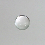 Czech Glass Medium Dome Transparent Cabochon - Round 14MM CRYSTAL Unfoiled