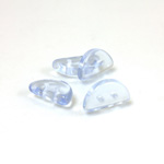 Czech Pressed Glass Bead - Half-Circle Rondelle 13x6MM LT SAPPHIRE