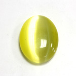 Fiber-Optic Cabochon - Oval 30x22MM CAT'S EYE YELLOW