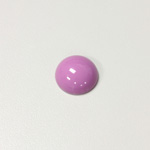 Plastic Flat Back Opaque Cabochon - Round 13MM BRIGHT PURPLE