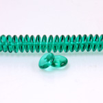 Czech Pressed Glass Bead - Smooth Rondelle 8MM EMERALD