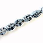 Czech Pressed Glass Bead - Flat Oval 12x9MM SPECKLE MONTANA 64029