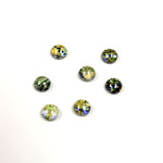 Glass Medium Dome Lampwork Cabochon - Round 04MM LT GREEN OPAL (00625)