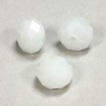 Chinese Cut Crystal Bead - Rondelle 08x10MM OPAL WHITE