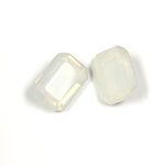 Cut Crystal Point Back Fancy Stone Foiled - Cushion Octagon 14x10MM OPAL WHITE