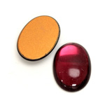 Glass Medium Dome Foiled Cabochon - Oval 25x18MM ROSE