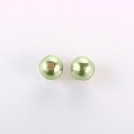 Czech Glass Pearl 1-Hole Ball - 08MM LT OLIVE 70457