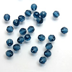 Plastic Bead - Transparent Faceted Round 04MM MONTANA