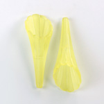 German Plastic Flower with Hole - Trumpet 31x12MM MATTE JONQUIL