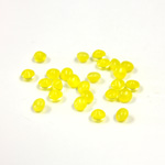 Glass Point Back Buff Top Stone Opaque Doublet - Round 12SS YELLOW MOONSTONE