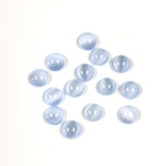 Glass Medium Dome Lampwork Cabochon - Round 05MM LIGHT BLUE MOONSTONE (00377)