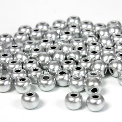 Preciosa Czech Glass Seed Bead - Round 06/0 MATTE SILVER 01700