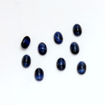 Glass Medium Dome Cabochon - Oval 06x4MM TIGEREYE BLUE