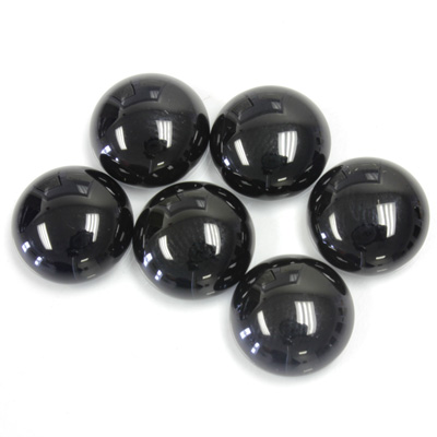 Gemstone Cabochon - Round 12MM BLACK ONYX