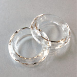 Plastic Faceted Ring 25MM CRYSTAL