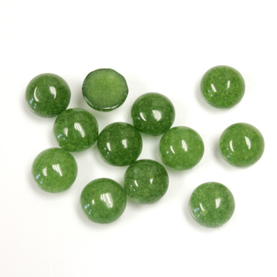 Gemstone Flat Back Cabochon - Round 07MM QUARTZ DYED #23 TAIWAN JADE