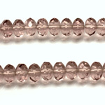 Czech Glass Fire Polish Bead - Rondelle Donut 08x5MM LIGHT AMETHYST