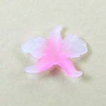 German Plastic Flower with Center Hole - Orchid 25x21MM MATTE PINK