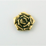 Plastic Flower with Center Hole Metalized - 18MM ANTIQUE GOLD