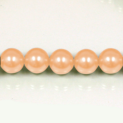 Czech Glass Pearl Bead - Round 16MM PEACH 70487