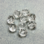 Czech Glass Fire Polish 1-Hole Ball - 08MM CRYSTAL