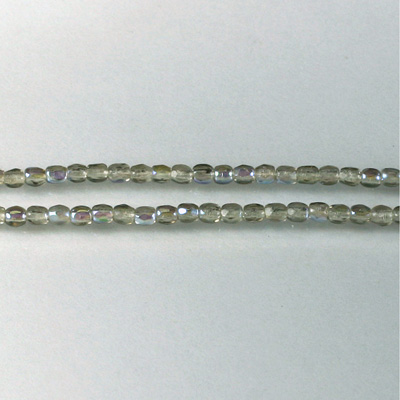 Czech Glass Fire Polish Bead - Round 02MM BLACK DIAMOND AB