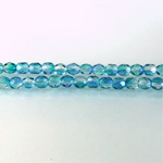 Czech Glass Fire Polish Bead - Round 04MM BLUE-GREEN 48665