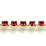 Preciosa Crystal Rhinestone Cup Chain - PP24 (SS12) FUCHSIA-GOLD