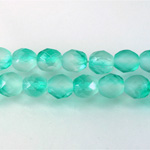 Czech Glass Fire Polish Bead - Round 08MM GREEN 93950