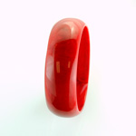 Acrylic Bangle - Wide Domed 25MM RED CORAL MATRIX