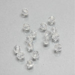 Plastic Bead - Transparent Faceted Round 04MM CRYSTAL