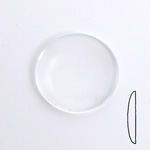 Plastic Low Dome Cabochon - Round 30MM CRYSTAL