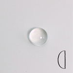 Plastic Flat Back Transparent Unfoiled Cabochon - Round 12MM CRYSTAL