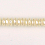 Czech Glass Pearl Bead - Spacer 06x2.5MM WHITE 70401
