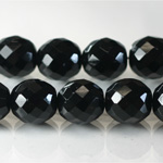 Czech Glass Fire Polish Bead - Round 14MM JET