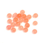 Gemstone Flat Back Cabochon - Round 05MM QUARTZ DYED #98 SALMON