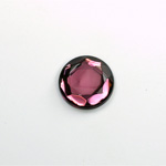 Glass Flat Back Rose Cut Fancy Foiled Stone - Round 13MM AMETHYST