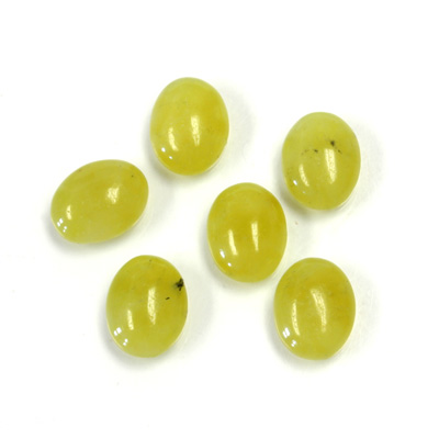 Gemstone Cabochon - Oval 10x8MM JADE OLIVE