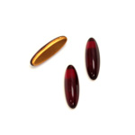 Glass Medium Dome Foiled Cabochon - Oval 16x5MM GARNET