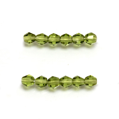 Czech Glass Fire Polished Bead - Bicone 05MM OLIVINE