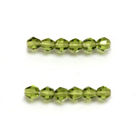Czech Glass Fire Polished Bead - Bicone 05MM OLIVINE