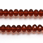 Czech Glass Fire Polish Bead - Rondelle Donut 08x5MM MADEIRA TOPAZ