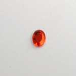 Glass Flat Back Rose Cut Faceted Foiled Stone - Oval 08x6MM HYACINTH